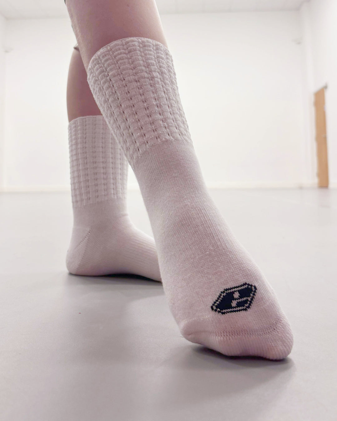 Premium Irish Dance 'Poodle' Sock-Optic White