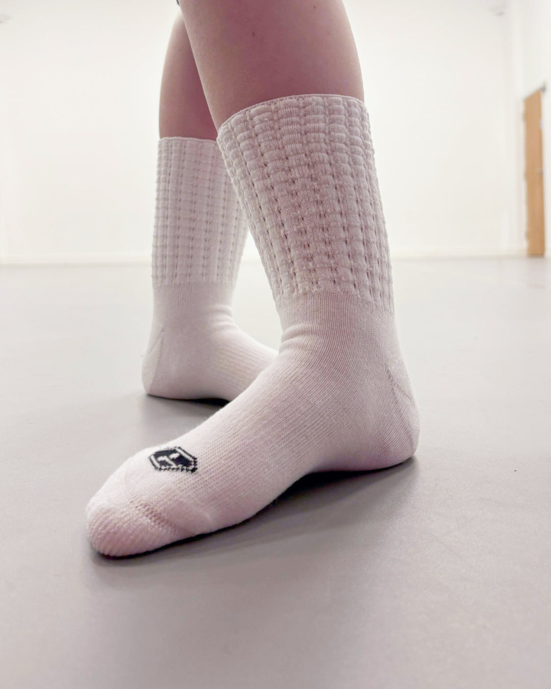 Premium Irish Dance 'Poodle' Sock-Optic White