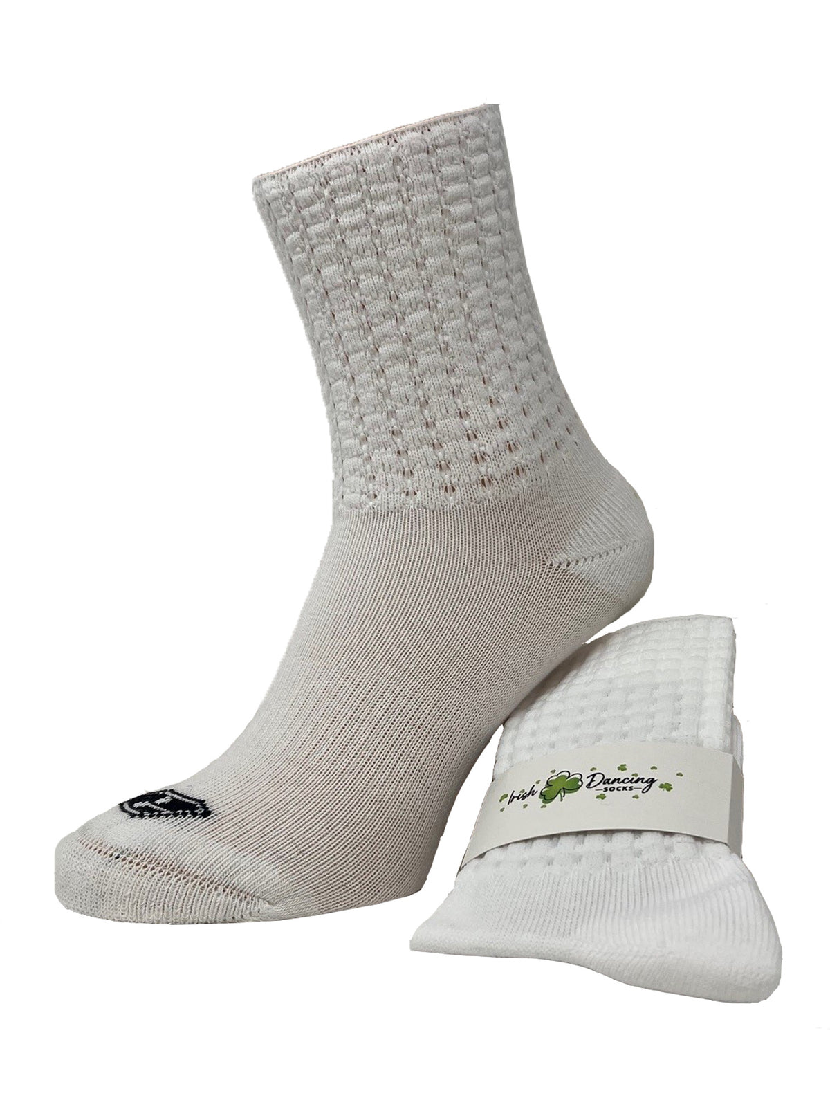 Premium Irish Dance 'Poodle' Sock-Optic White