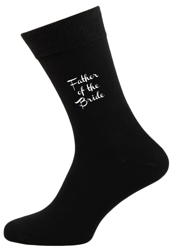 Embroidered Father of the Bride Socks