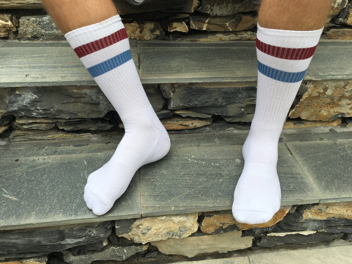 Buy Me Plain: White / Red / Blue Classic Tube - socksupermarket