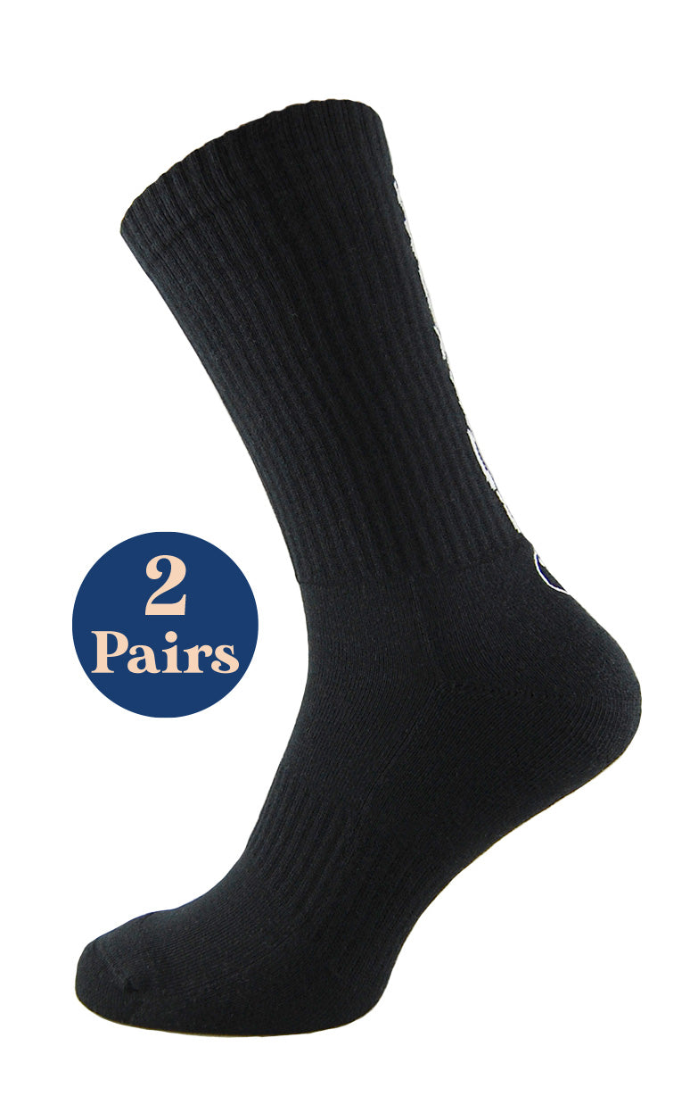 2 Pairs Toe Rags® Fashion Crew Black