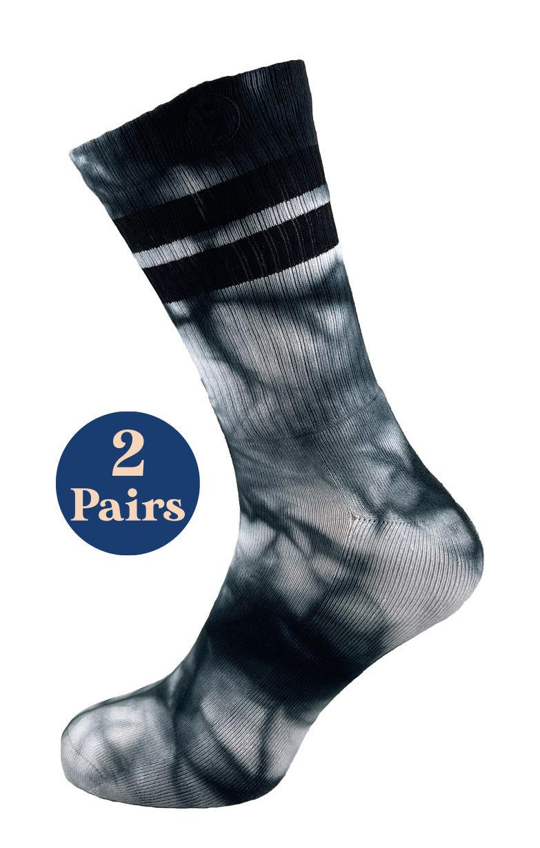 2 Pairs Toe Rags® Tie Dye Fashion Crew Socks
