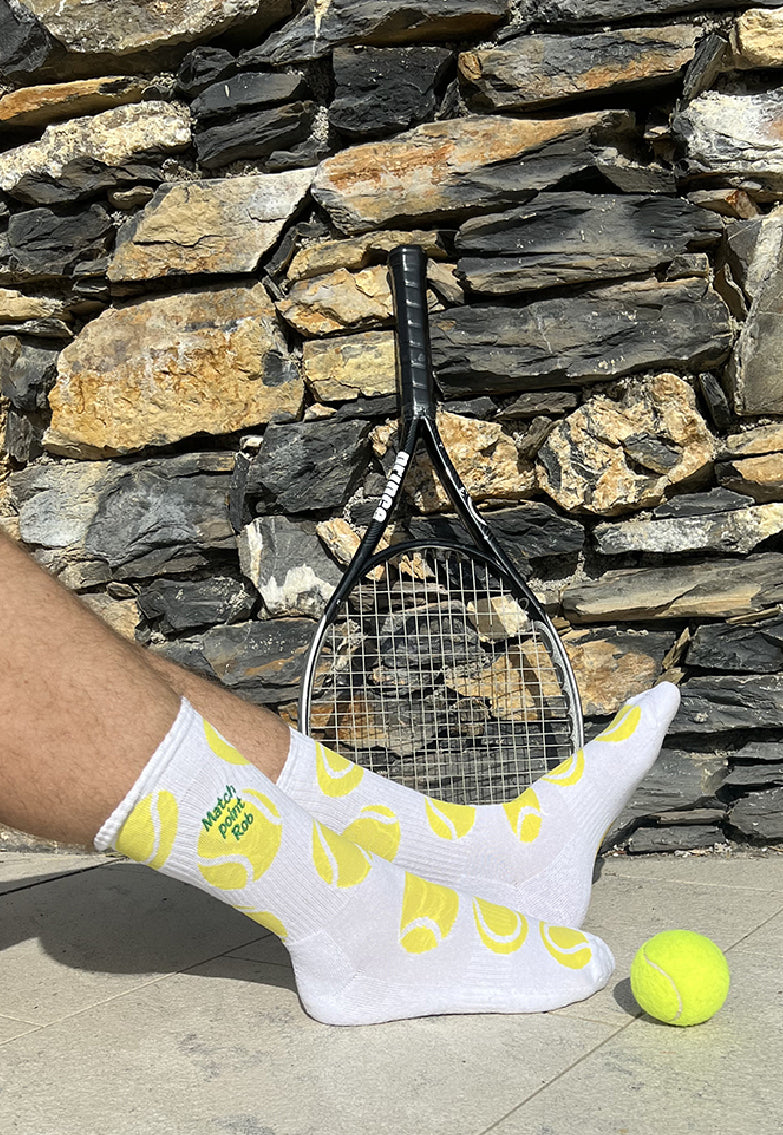 Sole Happy! Personalised Tennis Upcycled Crew Socks