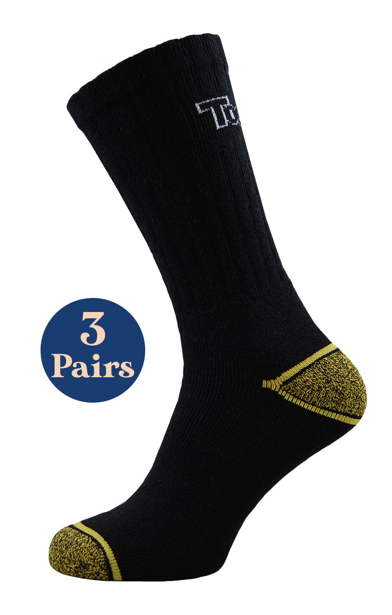 3 Pairs ToeCap®  Work Socks With Pureco® And Hydrovent® Moisture Management