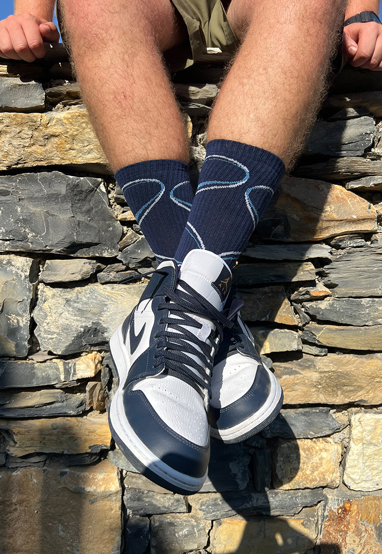 Sole Happy! Rugby Upcycled Crew Socks