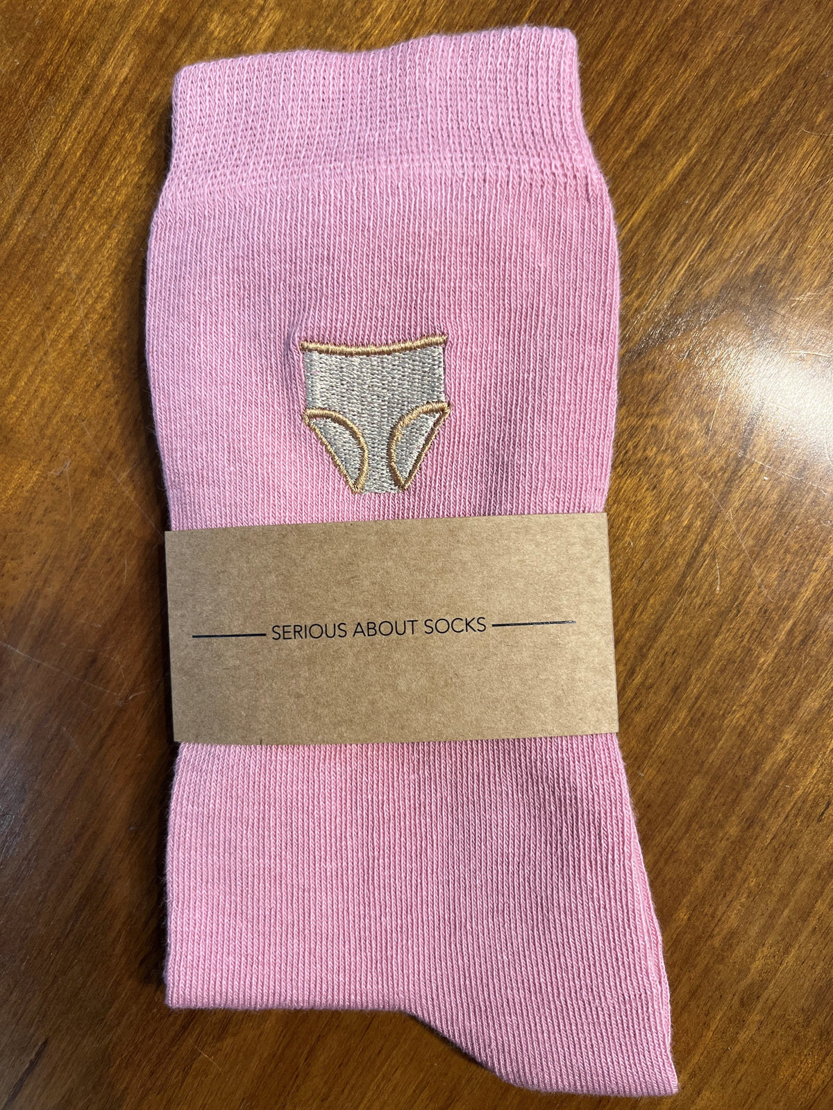 Bridget Jones inspired 'Pants' embroidered Men's and Women's socks.