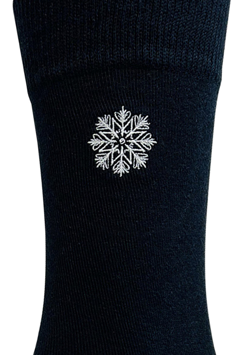 Christmas Snowflake embroidered Men's and Women's dress socks
