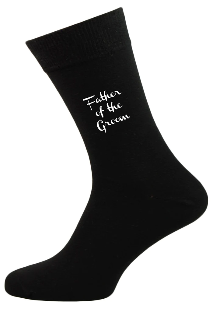 Embroidered Father of the Groom Socks