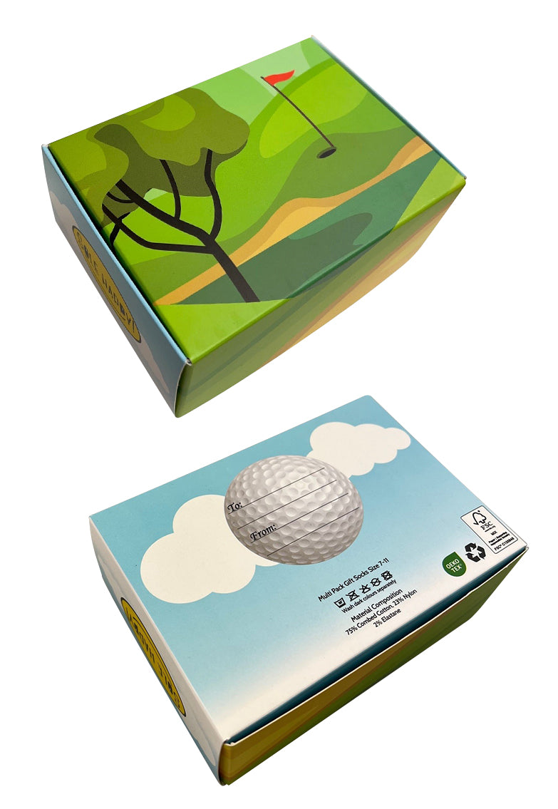 Sole Happy! 3 Pair Gift Boxed Golfer Socks