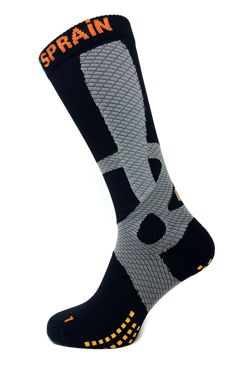 Prevent Sprain Technology Knee High - Black/Grey