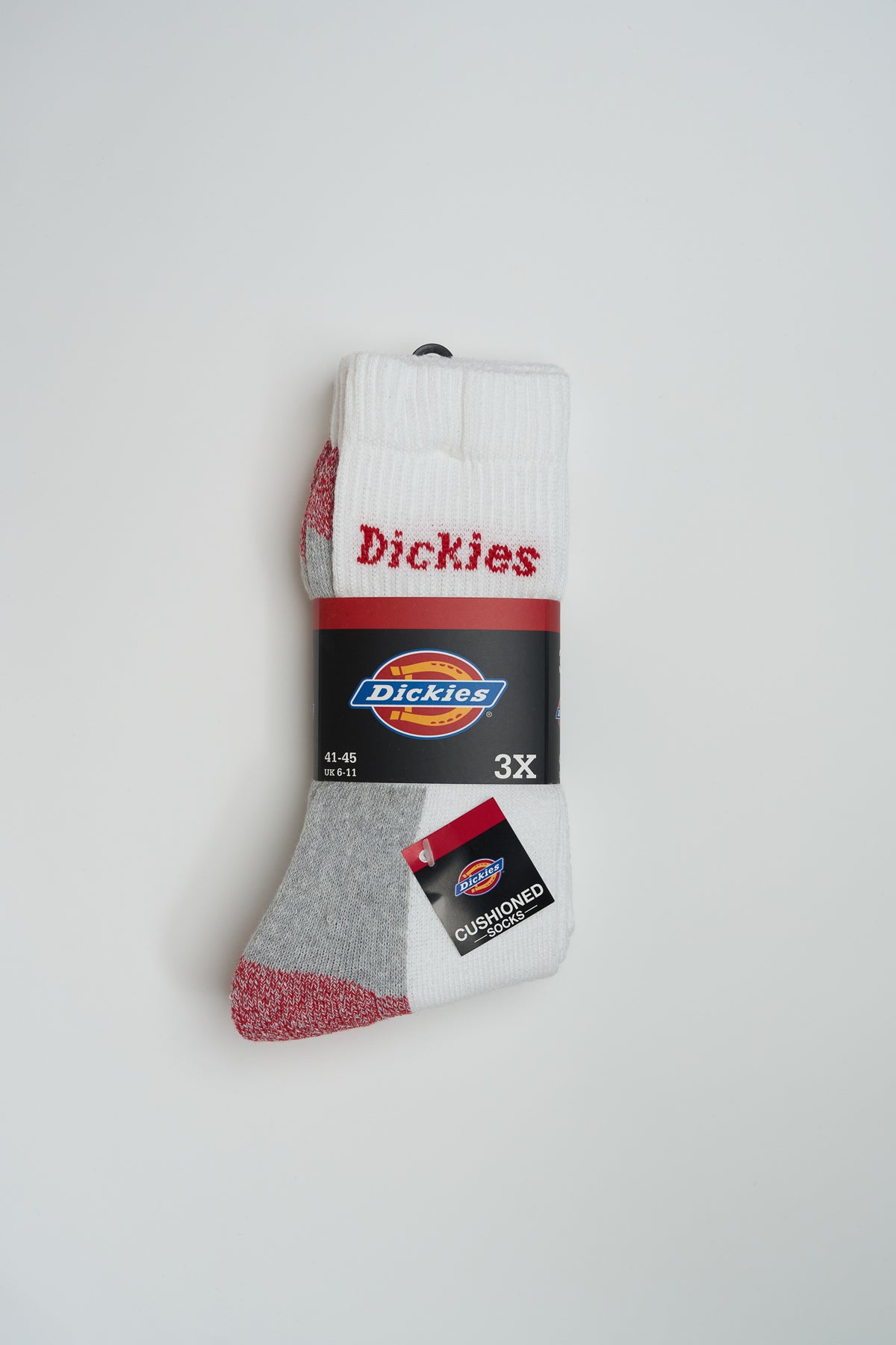 3 Pairs Dickies Industrial Cushioned Crew Socks White