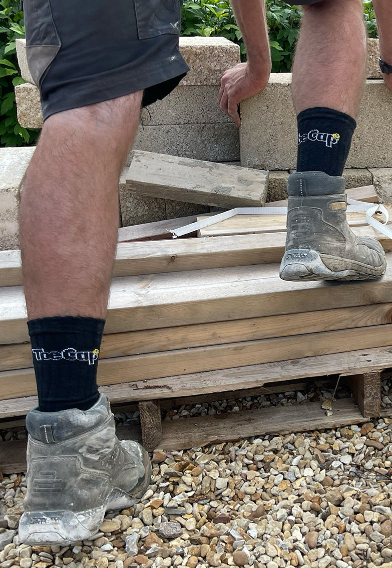 3 Pairs ToeCap Work Socks With Pureco And Hydrovent Moisture Management