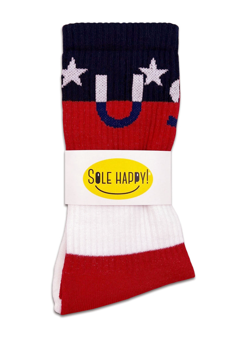 Sole Happy! USA Crew Socks