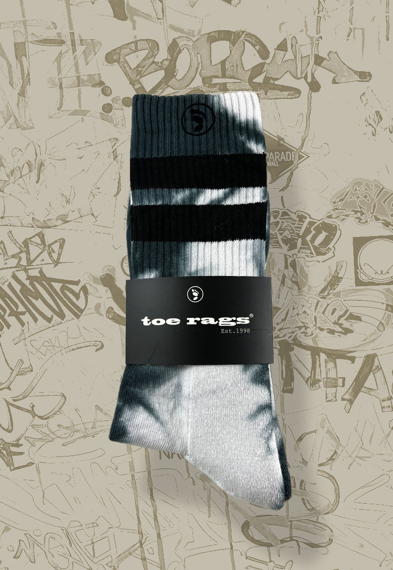 2 Pairs Toe Rags® Tie Dye Fashion Crew Socks