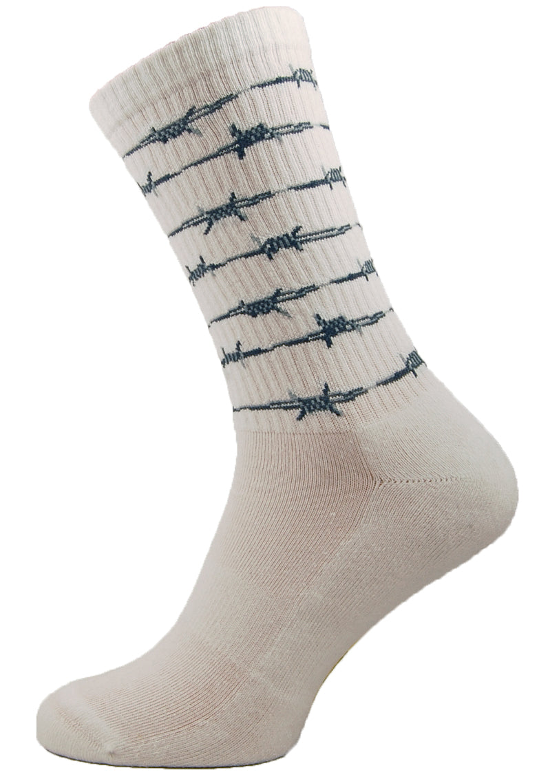 Sole Happy! Barbed Wire Upcycled Crew Socks
