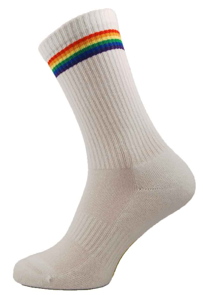 Sole Happy! Pride Stripe Upcycled Crew Socks