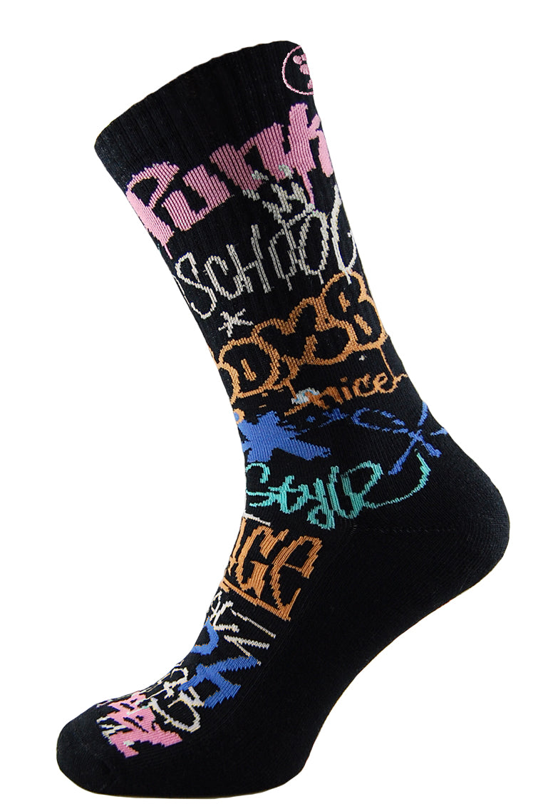 1 Pair Toe Rags® Crew Street Black – socksupermarket