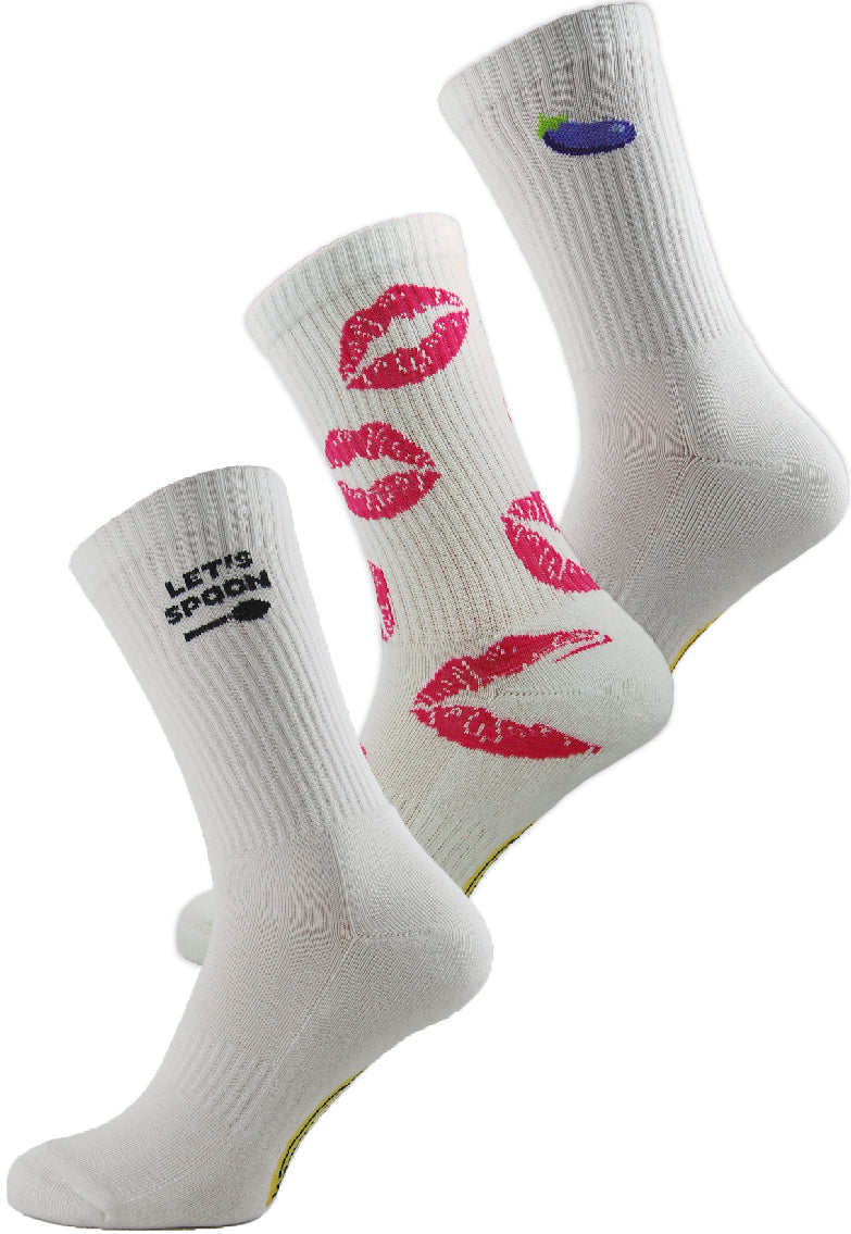 3 Pack Special Offer Sole Happy Valentines Sock