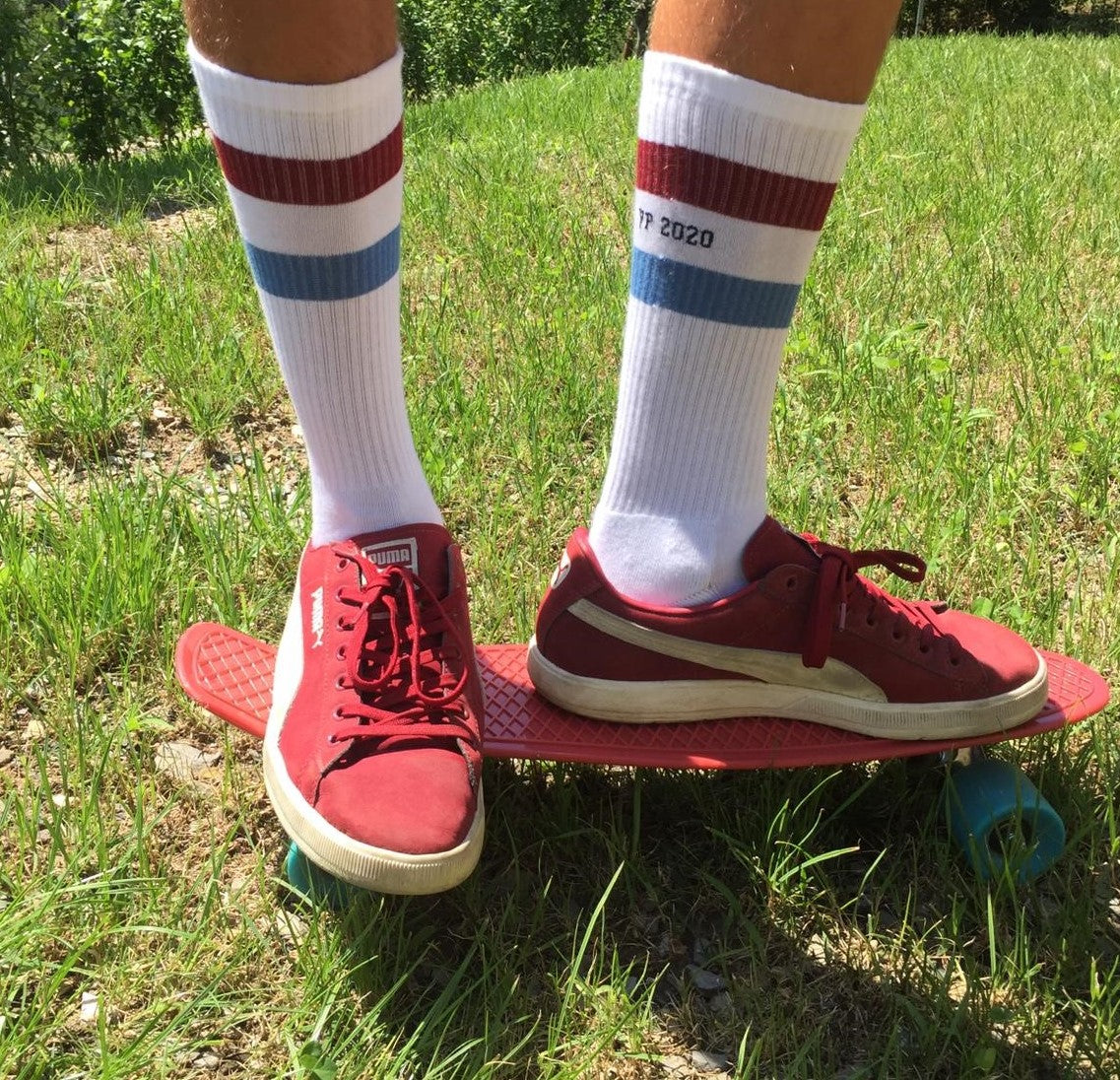 Personalise Me: White / Red / Blue Classic Tube - socksupermarket