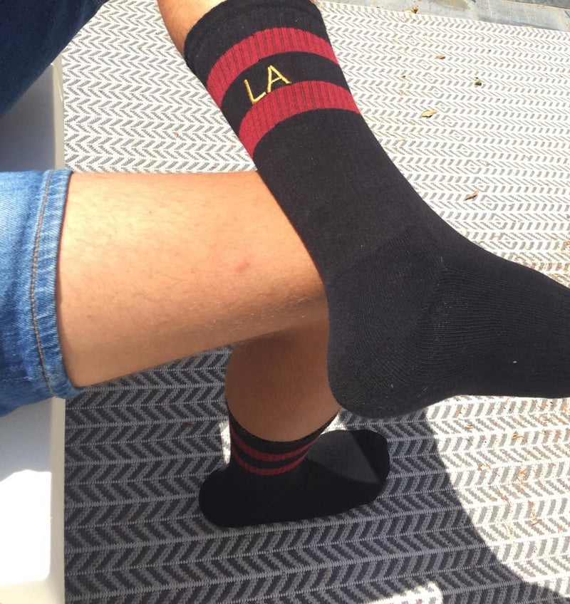 Personalise Me: Black / Red Classic Tube - socksupermarket