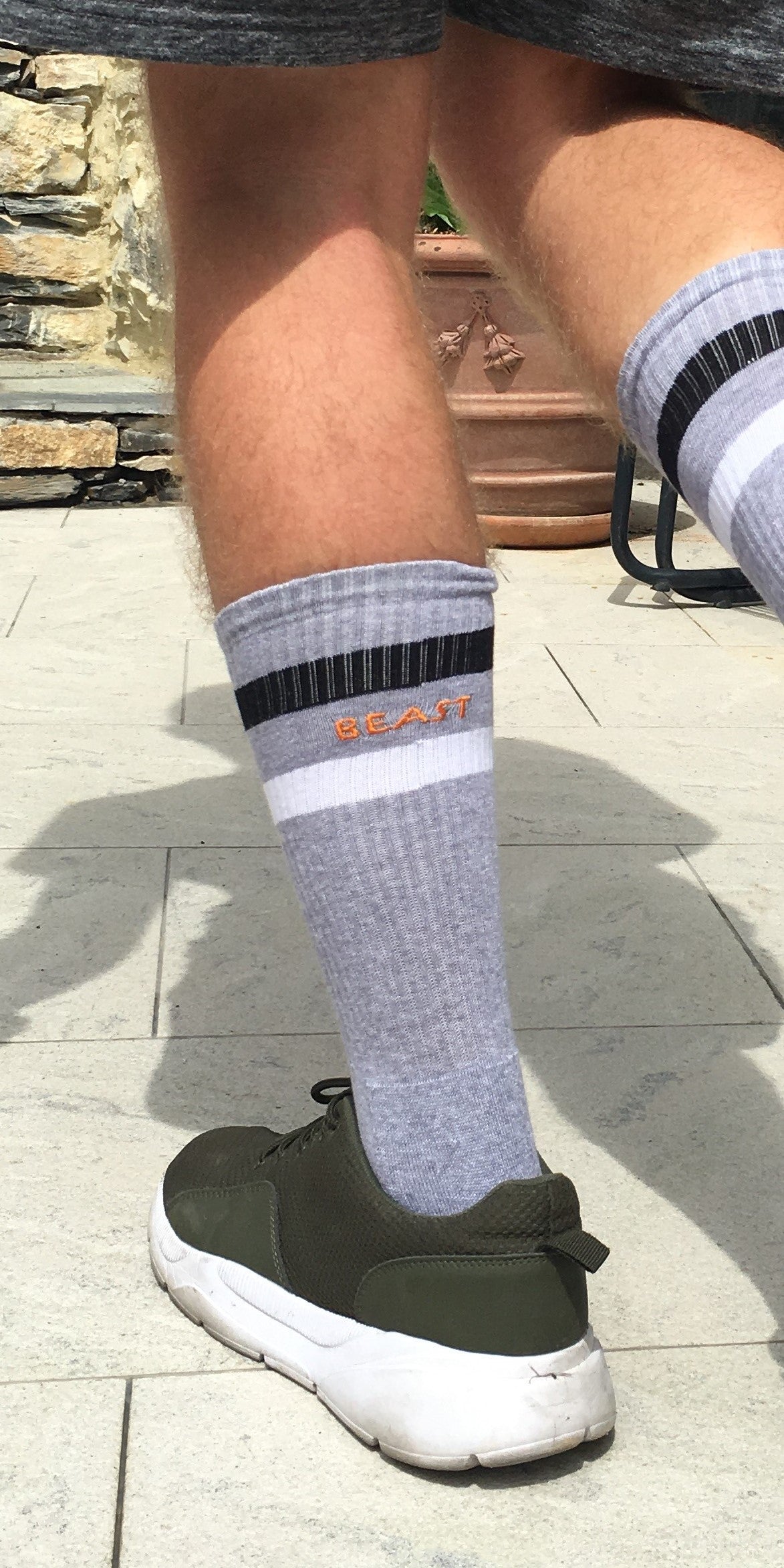 Personalise Me: Grey Classic Tube - socksupermarket