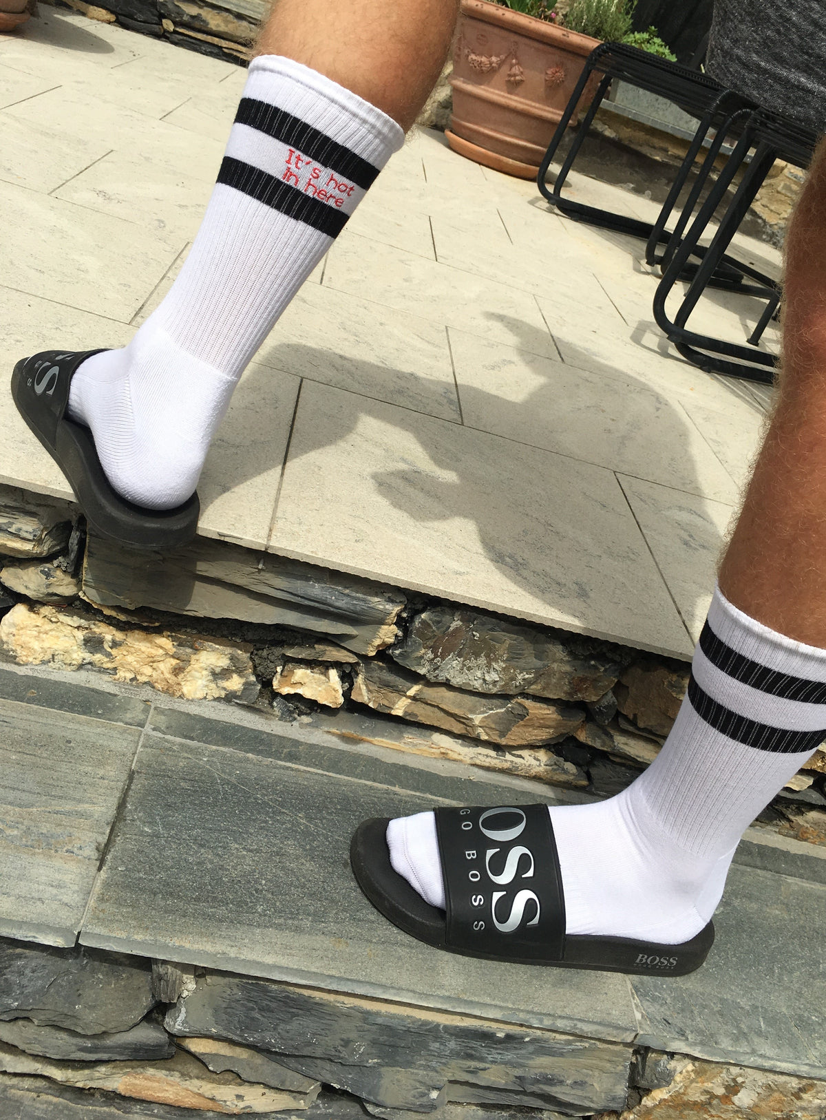 Personalise Me: White / Black Classic Tube - socksupermarket